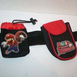 Super Mario Sluggers Pouch Bag & Mesh Pouch Bag On Utility Belt